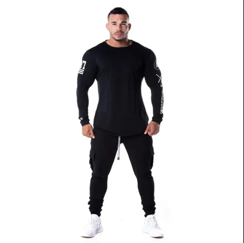 Long Sleeve Gym Workout Tee