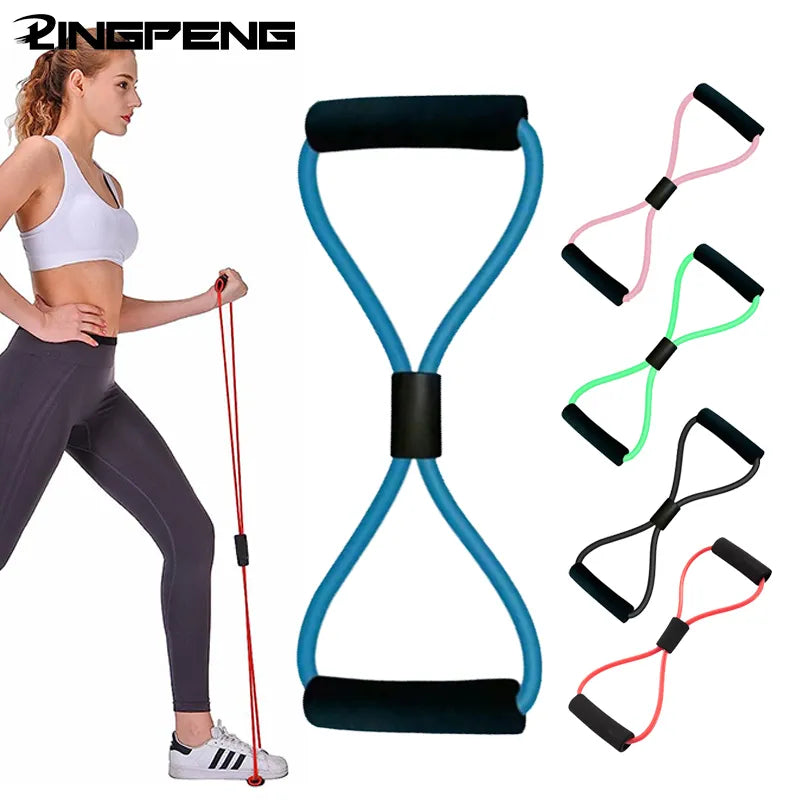 8-Shaped Resistance Bands for Muscle Training