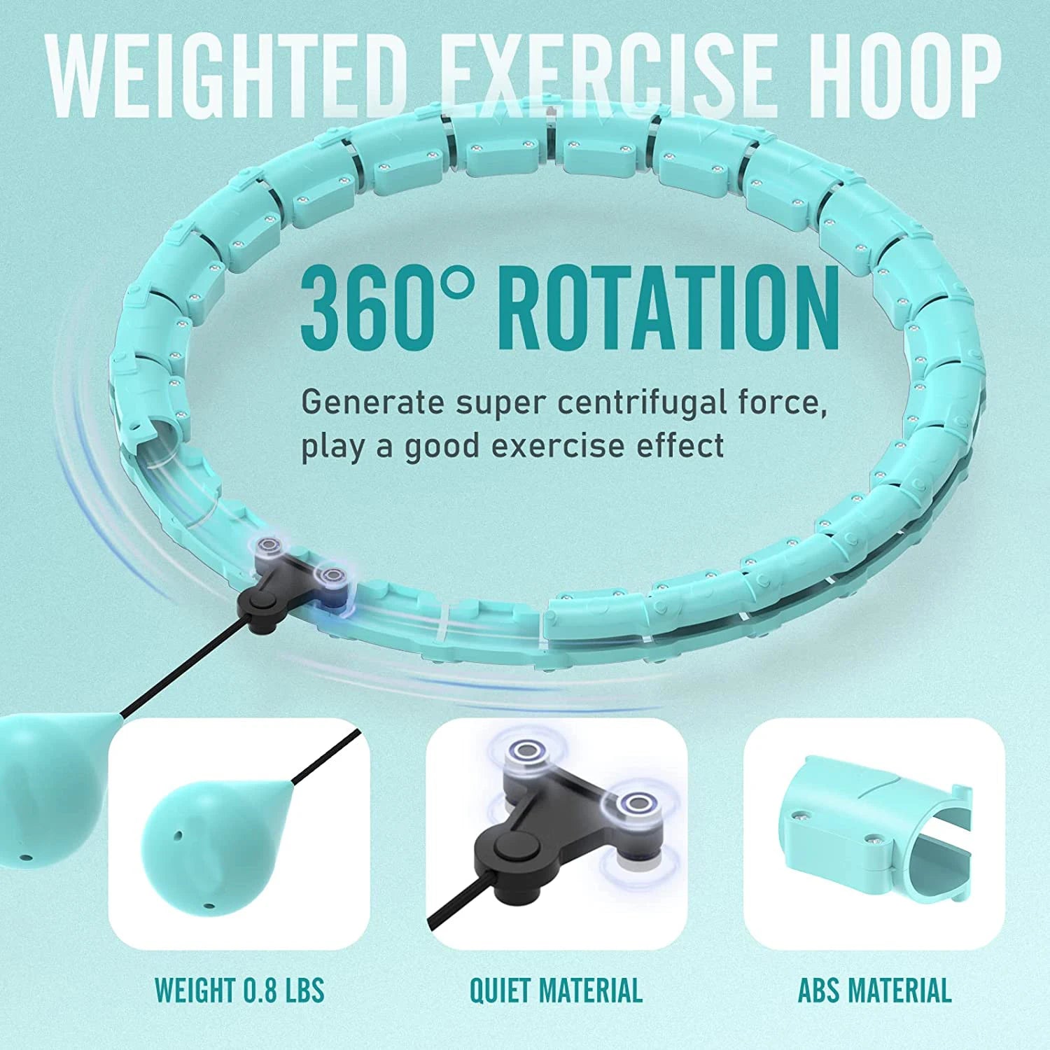 Weighted Hula Circle Hoops for Adults Weight Loss