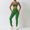 Women's 2-Piece High Waist Leggings Sports Bra Workout Tracksuit